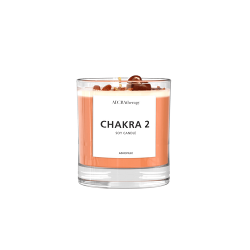 Chakra 2 Sunstone Gemstone Candle