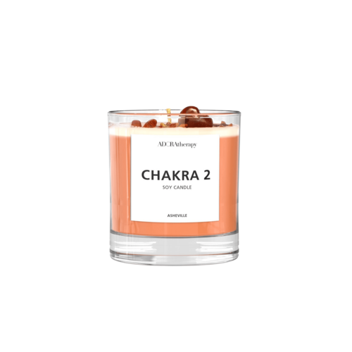 Chakra 2 Sunstone Gemstone Candle