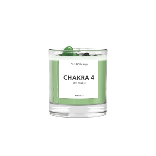 Chakra 4 Aventurine Gemstone Candle