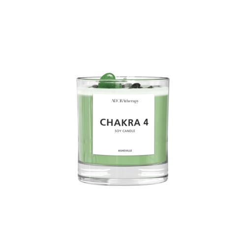 Chakra 4 Aventurine Gemstone Candle