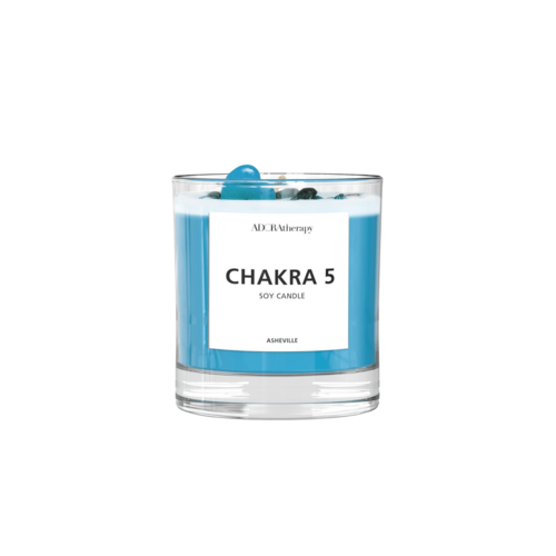 Chakra 5 Lapis Lazuli Gemstone Candle