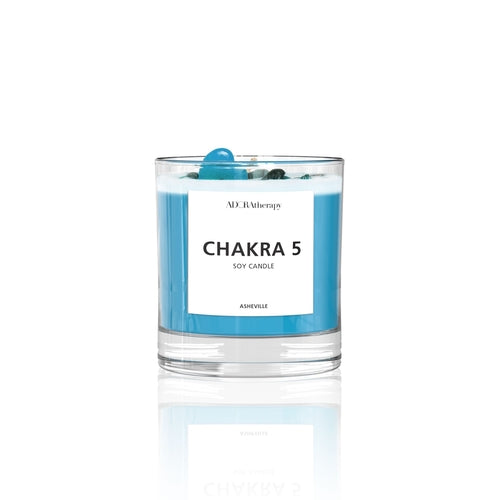 Chakra 5 Lapis Lazuli Gemstone Candle